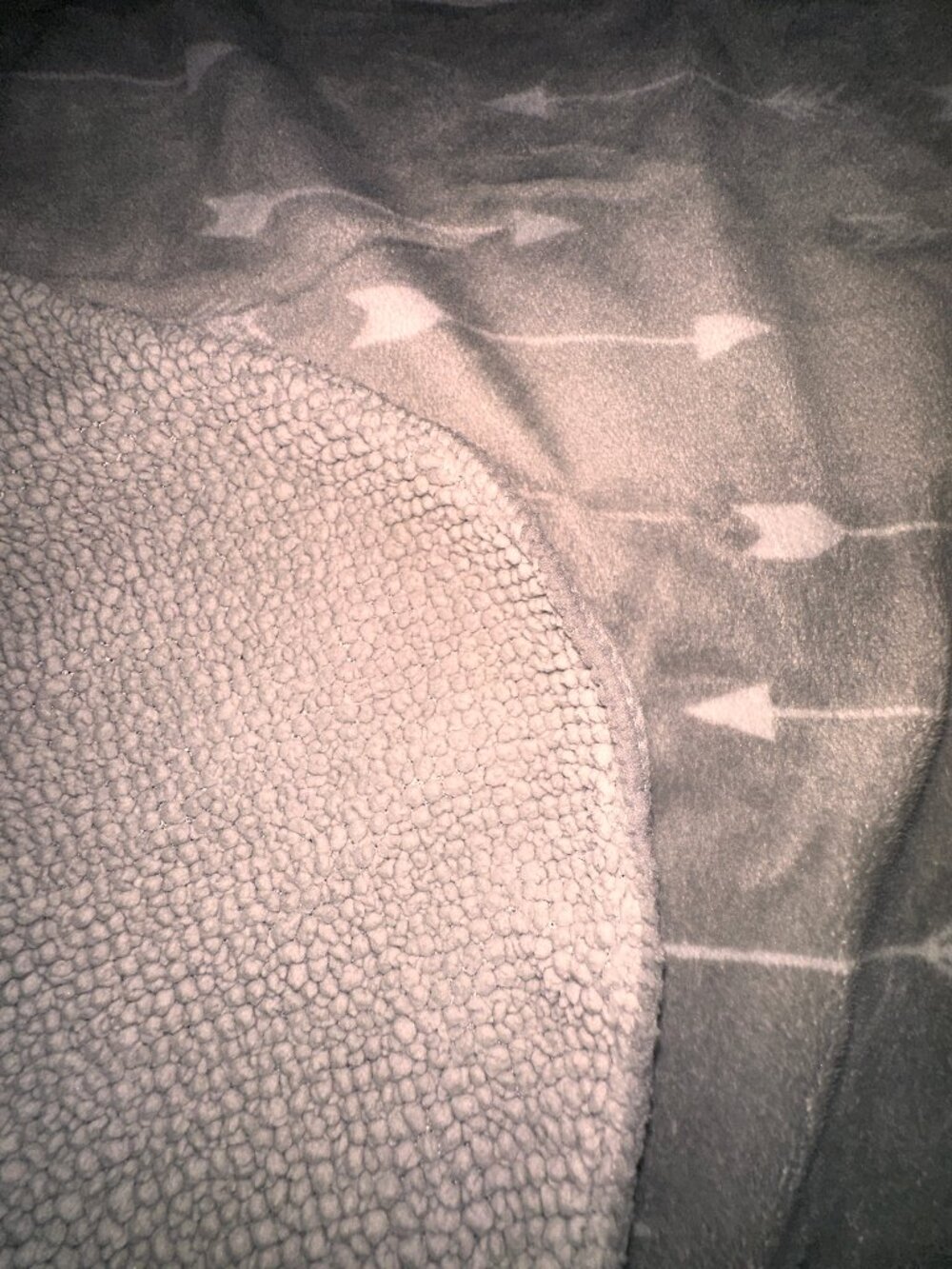 Cloud Island Circo Target Arrows Baby Blanket Gray w/grey Sherpa 30x37"